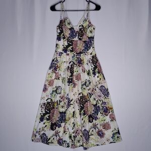 JPeterman Empire Midi Dress Small 90s Designer Feminine Fairycore Cottage Pocket